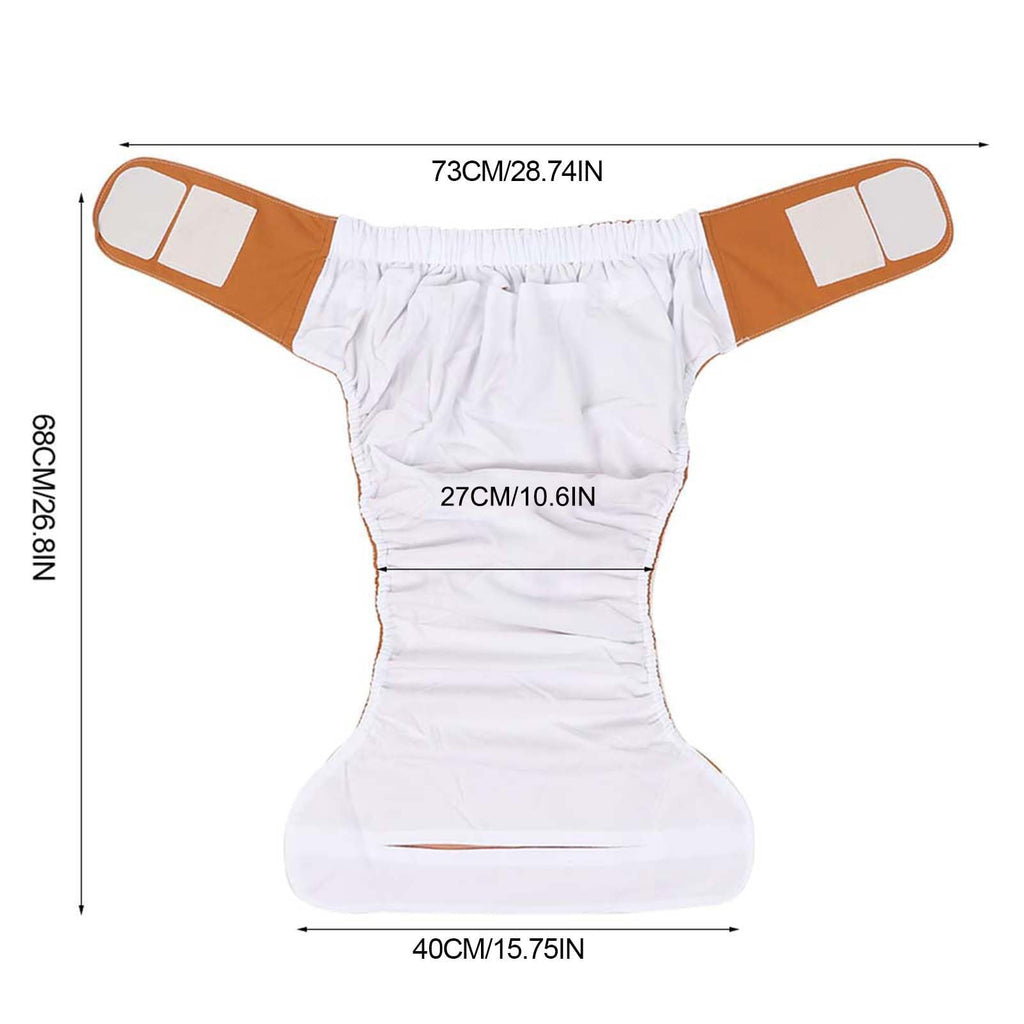 ZJchao Adult Cloth Diaper, Waterproof Adult Diaper Cover Washable Reusable Elderly Cloth Diapers Adult Pocket Nappy Cover Incontinence Nappies Underwear for Incontinence Men or Women
