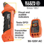 Klein Tools IR10 Infrared Thermometer, Digital Thermometer Gun with Dual Targeting Laser, 20:1 & 80016 Circuit Breaker Finder Tool Kit with Accessories, 2-Piece Set