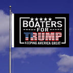 WENWELL Boaters for Trump 2024 Flag Double-Sided 3x5 Ft, Keeping America Great Flags Outdoor, Donald Trump President Flag for Boat with 2 Brass Grommets, Fade Resistant Durable Polyester