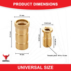 The Door Bull Brass Pool Cover Anchors for Concrete & Pavers Deck, Universal Size Fits 3/4" Hole, Ideal for Inground Pool Safety Covers, Durable & Easy to Install (5 Pack)