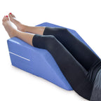 DMI Wedge Pillow, Leg Pillow, Bolster Pillow, FSA Eligible Incline Pillow for Leg Elevation, Snoring, Circulation, Pregnancy, Sciatica, Leg Rest or Foot Elevation, Blue, 30.5 x 20 x 10