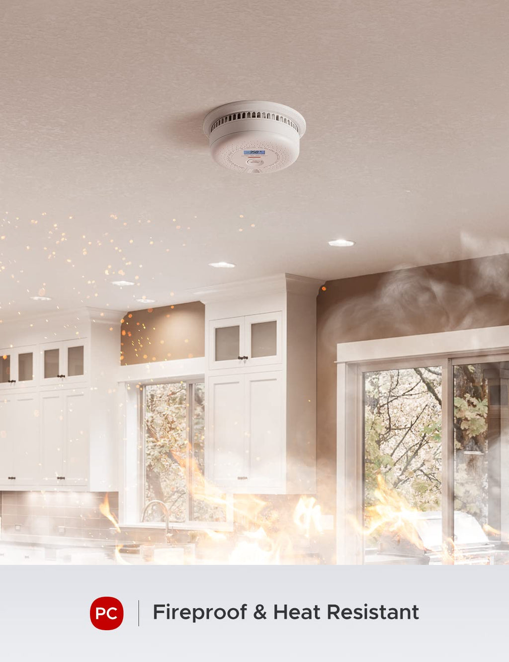 X-Sense Smoke Detector Carbon Monoxide Detector Combo, 10-Year Battery Smoke Detector with Display, Auto-Check, 3-Pack