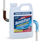 PROFESSOR AMOS Superfast Drain Cleaner Dissolve Hair, Grease, Food & Build Up Fast, 4-6 Applications Per Bottle