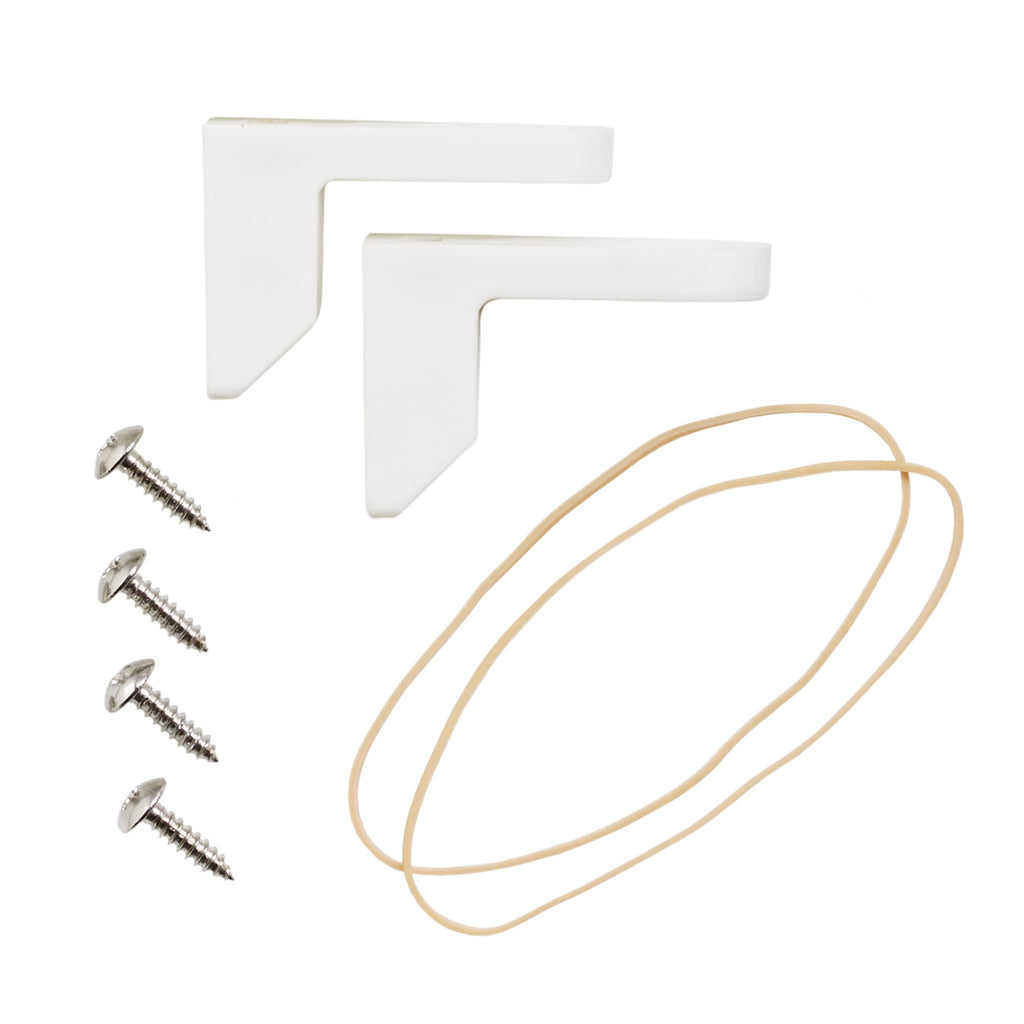 COMPAC HOME Compac’s Stabilizers T Bumpers, Lock Place, Keeps Children, Elderly, Disabled Safe from Slipping Off Shaking, Moving or Wobbly Toilet Seat (1 Set), White, 1 Count (Pack of 1)