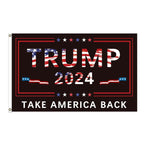Lixure Trump 2024 Take America Back Flag 3 x 5 FT,90 x 150 cm,Polyester for Outdoor, Vivid Color and Fade Proof, Durable, with 2 Brass Grommets