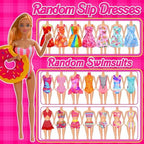 71 Pack Doll Clothes and Accessories - 5Princess Dress 9 Fashion Dress Cloth 3 Top and Pants 3 Bikini Swimsuits 20 Shoes 28 Other Doll Accessories Size Suit for 11.5 Inch Dolls