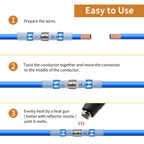 350 Pcs Solder Seal Wire Connectors Heat Shrink Butt Connectors Kit Marine Waterproof Wiring Electrical Cable Splice Terminals for Boat Automotive RV Trailer