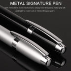 Metal Ballpoint Pen, Twist Open Retractable Rollerball Pen Medium Point (1.0mm) Black Ink Smooth Writing Business Gift Pens for Men, Women, Office, Channewer Executive Premium Signature Pens （Black）