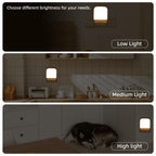 LED Night Light Plug into Walls, Plug-in, Dusk to Dawn Motion Sensor with 4 Lighting Modes, Brightness Adjustable Warm White, Energy Efficient, Ideal Nightlight for Elderly, Baby, Kids (1 Pack)