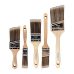 Paint Brushes, 5-Piece Paint Brush Set, Flat & Angle Brushes for Walls, Trim, Cabinets, Interior & Exterior Latex and Oil Paints, Stains