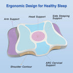 Pain Relief Cervical Pillow for Neck Support,Adjustable Ergonomic Pillow Cozy Sleeping,Odorless Orthopedic Memory Foam Pillows,Contour Bed Pillow for Side Back Stomach Sleeper