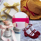 arricraft 20 Yards × 1 Inch Christmas Single Side Pink Velvet Ribbon, Satin Ribbon Roll for Wedding Gift Wrapping Velvet Fabric Hair Bows Flower Arranging Home Decorating (Pink)