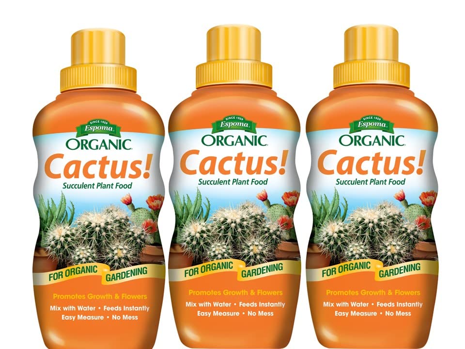 Espoma Organic Cactus! Plant Food, Natural & Organic Fertilizer for all Cactus, Succulents, Palm, and Citrus both indoors and outdoors, 8 oz, Pack of 3