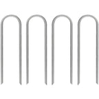 AAGUT Garden Stakes, Yard Landscape Staples Heavy Duty Galvanized 11-Gauge 6 Inch Lawn U Pins for Dog Fence,Tubing Drip Irrigation Hose, Chicken Wire, Weed Barrier Fabric 200 Pack