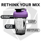 HELIMIX 1.5 Vortex Blender Shaker Bottle Holds Upto 20oz | No Blending Ball or Whisk | USA Made | Portable Pre Workout Whey Protein Drink Shaker Cup | Mixes Cocktails Smoothies Shakes | Top Rack Safe