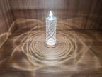 SupBri LED Candles, 4Pack Battery Operated Candles with Rose Light Halo, Romantic Flameless Pillar Candles for Valentines Proposal Anniversary Wedding Christmas Decorations(White, D 2.5" x H 7.2")