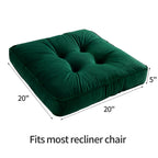HOMBYS Square Recliner Cushion for Elderly 20x20x5 Extra Large Seat Cushion for Chair Non-slip, Thick & Supportive Chair Pad for Armchairs Recliner Couches, Shredded Sponge & Microfiber Filling