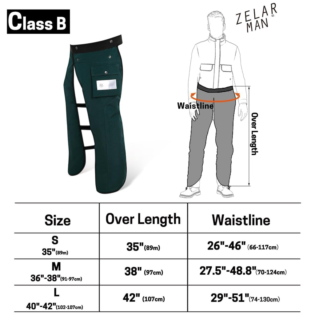 ZELARMAN Chainsaw Chaps Apron 8-Layer Wrap for Men/Women Loggers Forest Workers Protective Chain Saw Pants Adjustable