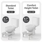 Kzeirm 2 Pack Toilet Foot Stool for Adults, 9 Inch Height Poop Stool for Bathroom, Squatting Potty Step Stool for Kids and Elderly, Banco para Baño Toilet, Gray, 2 Pack