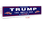 DOPMMT Donald Trump 2024 Flag Large Banner Trump 2024 Yard Signs banner Advertising Polyester Party Outdoor Flag Decor 8.2x1.6 FT