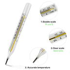 ℃&℉ Clinical Glass Thermometer for Underarm 2PCS - Classic Non Digital Thermometer for Adults - Medical Fever Thermometer - Accurate Easy Reading by HARIKA LIFE