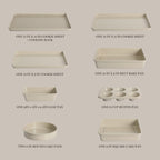 Martha Stewart Gallen 10 Piece Baking Pans Ceramic PFA Free Non Toxic Non Stick Bakeware Set - Taupe