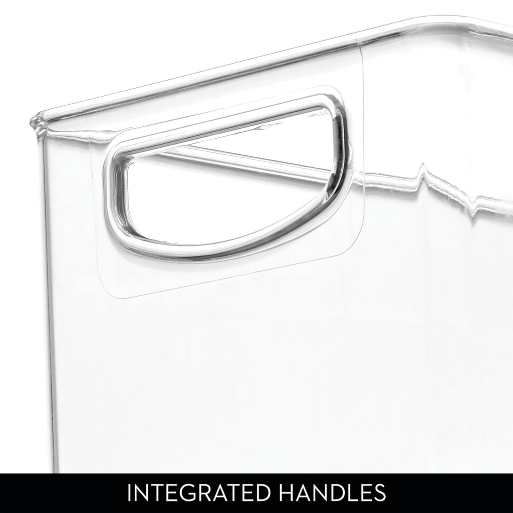 iDesign Plastic Stackable Pantry Bin with Handles, Clear