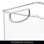 iDesign Plastic Stackable Pantry Bin with Handles, Clear