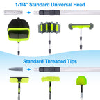Sepetrel Pool Pole-Upgraded Professional 15 Foot Telescoping Swimming Pool Pole with Threaded Tips,Adjustable Telescopic Poles,for Skimmer Net,Brush,Vacuum Head