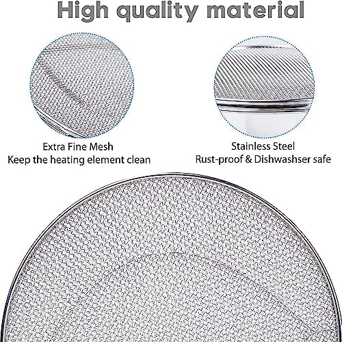 2pcs Splatter Shield for Ninja Foodi FG551, Accessories for Ninja Foodi Smart XL 6-in-1 Indoor Grill,Stainless Steel Splatter Screen, Dishwasher safe