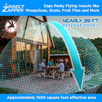 Livin’ Well Green Bug Zapper Indoor Outdoor - 4000V High Powered Electric Mosquito Zapper Home Patio, 1,500 Sq Ft Range Fly Zapper Mosquito Trap, 18W UVA Bulb Mosquito Killer Lamp Insect Bug Light