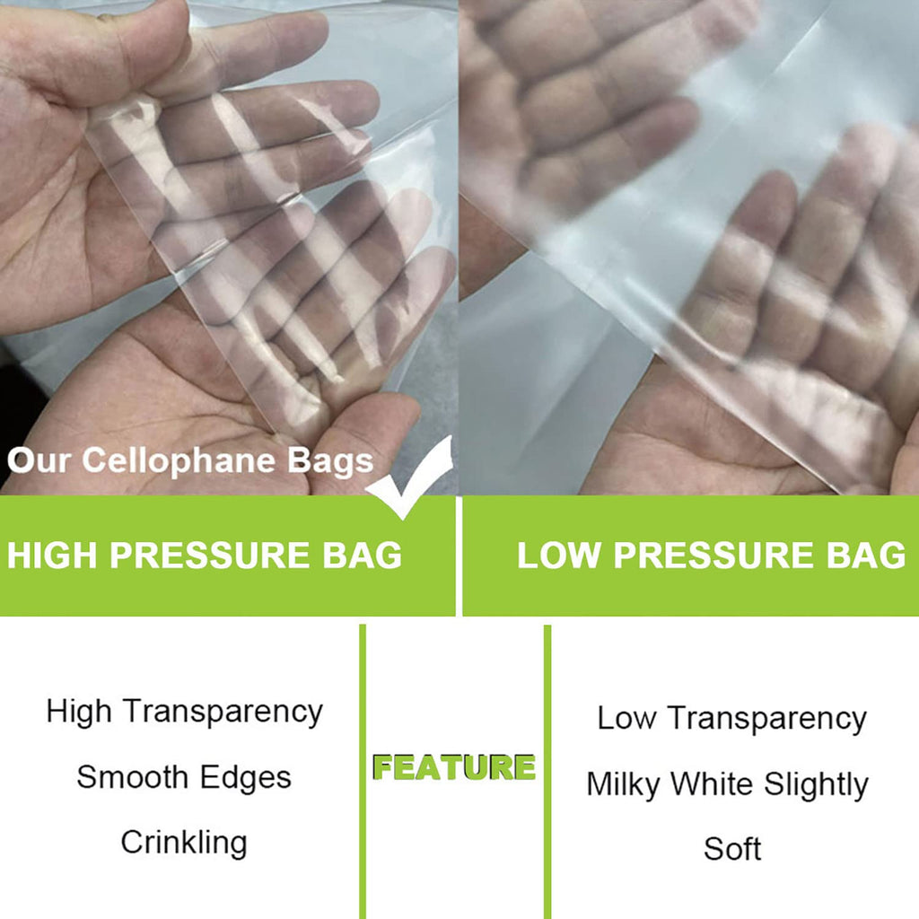 Zcintert Clear Cello Cellophane Treat Bags, 50 Pcs - 15.7" x 19.7"(2mils), Plastic Gift Bags for Candy, Party Favor, Cookies, Candies Packaging, with 4” Twist Ties