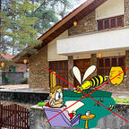 Wasp Nest Decoy - 4 Pack - Hanging Fake Wasp Nest