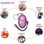140 DB Personal Safety Alarm Self Defense Keychain Purple with LED Light, Security Alarm Personal Alarms for Women ,Kids,Man,Night Workers, Elderly SOS Alarm Emergency AOLANS