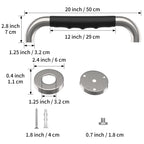 20 Inch Shower Grab Bar w/Anti Slip Rubber Grip, Munzong Stainless Steel Bathroom Grab Bar, Chrome Bathroom Balance Bar,Safety Handrail Support,Handicap Injury Elderly Senior Assist Bath Handle