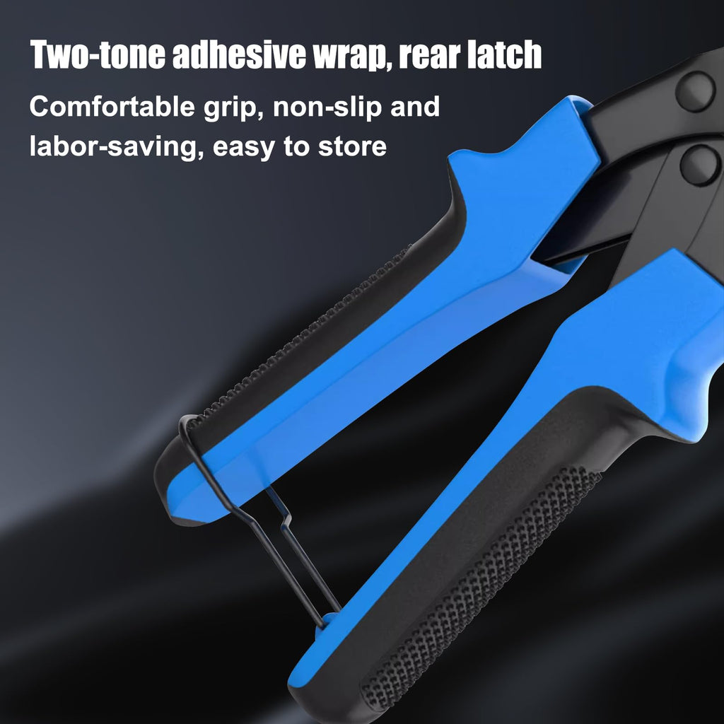 Professional Leather Hole Puncher, Full Set Punch Tool Kits for Belt, Watch Band, Shoe, Crafting, Handbag Straps, Fabric, with Extra Punch Plates and Ruler, Multi Hole Sizes Make - Blue