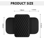 Upgraded Car Center Console Cover,Microfiber Leather Car Armrest Cover Cushion with 2 Storage Bags,Universal Car Armrest Storage Box Car Interior Accessories for Most Vehicles (Black)