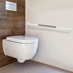 36 Inch Anti Slip Shower Grab Bar, Munzong White Stainless Steel Bathroom Grab Bar w/Gray Rubber Grip, Bathroom Balance Bar,Safety Handrail Support,Handicap Elderly Senior Assist Bath Handle