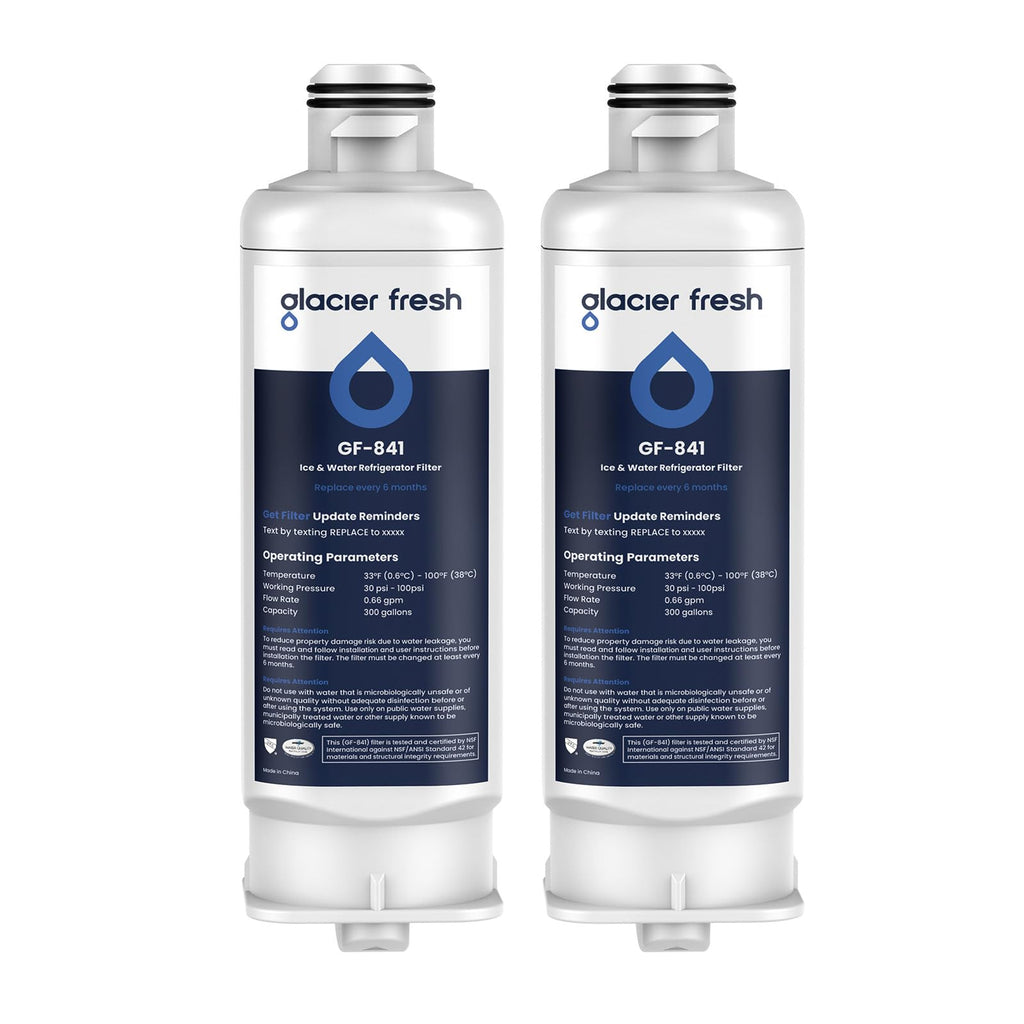 GLACIER FRESH DA97-17376B HAF-QIN Water Filter Replacement for Samsung HAF-QIN/EXP, DA97-08006C, RF23M8070SG, RF23M8070SR, RF23M8090SG, RF23M8090SR, RF23M8570SR, RF23M8590SG (2 Pack)