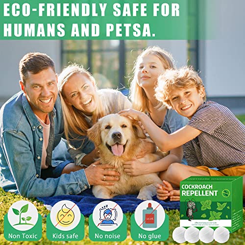 36 Pack Roach Repellent Peppermint Oil to Keep Cockroach Away from House, Powerful Cockroach Repellent, Roach Spider Ant Mouse Repellent for Home Kitchen Office Hotel Garage Car, Safe for Humans