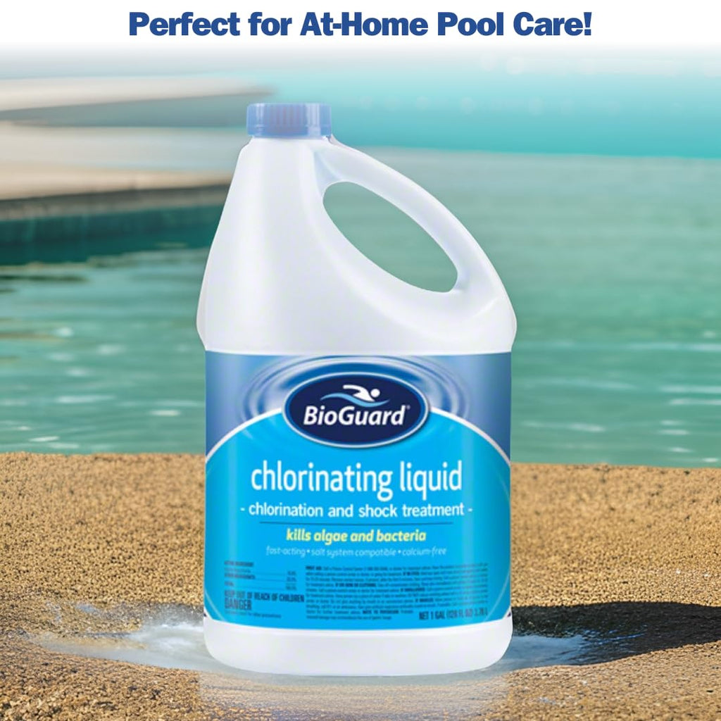 BioGuard Chlorinating Liquid (2-Pack) - Swimming Pool & Spa Liquid Shock Treatment - Raises Chlorine - 2 Gallons Plus Includes Pool & Spa Tips E-Book