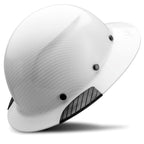 LIFT SAFETY Dax Fiber Resin Full Brim Safety Helmet | 6 Point Suspension for Comfort & Impact Protection | White Carbon Gloss Pattern