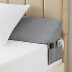MEGCXIT King Bed Wedge Pillow for Headboard, Bed Gap Filler, Triangle Pillow Wedge for Headboard Gap, Bolster Pillows for Beds, Anti-Slip Mattress Wedge Gap Filler, 76"×10"×6", Grey