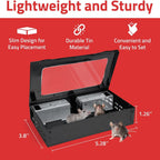 Tin Cat Multi-Catch and Release Humane Live Mouse Trap with Clear Window Lid for Indoor Outdoor Use | Sold by Canadian Supplier Local Pest Control (Black, 12 Pack)