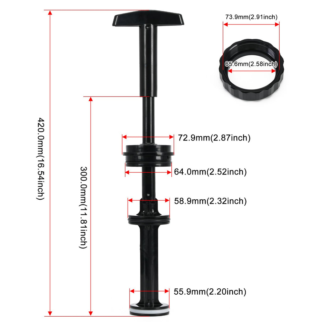 SPX0410BA Handle and Piston Assembly Replacement, 2 Inch Backwash Slide Valve Compatible with Hayward SP0410X Series and SP0740DE