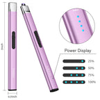 REIDEA Lighter Electronic Candle Lighter USB Rechargeable with Security Lock, Windproof Fast Heat Sinking, Non-Slip Switch Electronic Lighter for Candle, Grill, Camping (Lavender Purple)