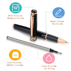 Tenare Weighted Pens Heavy Grip Pens Writing Black Ink Weighted Rollerball Pens for Hand Tremors, Low Dexterity, Weak Grip Strength, Parkinson's Patients, Elderly Adults, 3 Colors(6 Pieces)