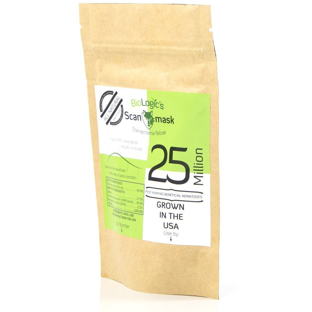 BioLogic Scanmask Beneficial Nematodes, Steinernema feltiae Sf Nematodes for Natural Insect Pest Control (25 Million)