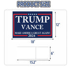 Large 18"x 12" Trump Vance 2024 Yard sign for USA President Election with Metal H-Stakes,MAGA Take America Back Signs, Vote for Republican, Double Sided Print for Outdoor Garden Decorations