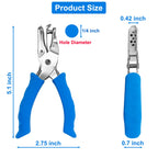 Single Hole Punch 1/4” Paper Hole Puncher for Crafts, One Hole Puncher with Blue Soft Grip Handle for Kids and Adults, Handheld Circle Punch for Paper Crafts in Home, Office, Classroom